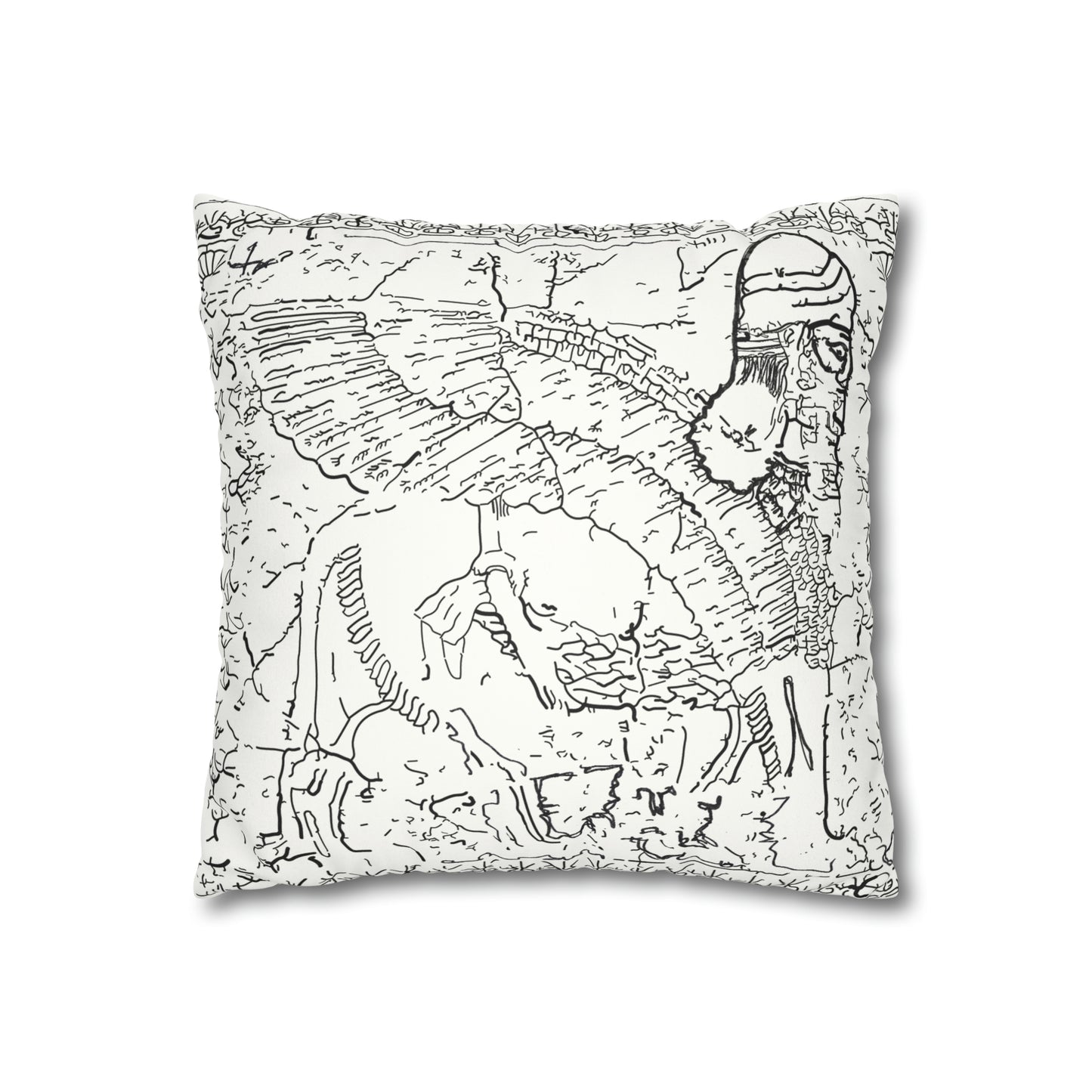 Lamassu Faux Suede Square Pillow Case (insert not included)